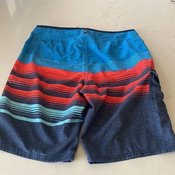 O'Neill Striped Boardshorts  Men's Size 32 Multi Colored Swim Shorts Summer Wear - Picture 2 of 11